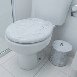Assento Sanitário Oval Almofadado Marmorizado Astra - 7