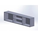 Ver imagem 4 de Rack para TV até 75 Polegadas MDF 180cm Pés em Madeira Maciça 2 Portas Correr Origem