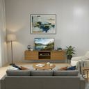 Ver imagem 5 de Rack para TV até 75 Polegadas MDF 180cm Pés em Madeira Maciça 2 Portas Correr Origem