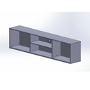 Ver imagem 4 de Rack para TV até 75 Polegadas MDF 180cm Pés em Madeira Maciça 2 Portas Correr Origem Marrom Angelim