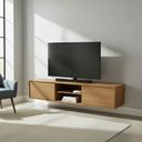 Ver imagem 6 de Rack para TV até 75 Polegadas MDF 180cm Pés em Madeira Maciça 2 Portas Correr Origem