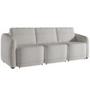 Ver imagem 1 de Sofá Cama para Sala de Estar 3 Lugares 306cm Montserrat K01 Bouclê Creme - Lyam Decor
