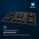 Ver imagem 3 de Fogão Cooktop 5 Bocas a Gás Mondial Ctg-02 Preto/inox Bivolt
