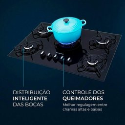 Fogão Cooktop 5 Bocas a Gás Mondial Ctg-02 Preto/inox Bivolt - 2