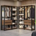 Ver imagem 1 de Guarda-roupa Closet Modulado Valencia 4 Gavetas 358cm Madesa 04