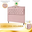 Ver imagem 6 de Conjunto Cabeceira e Calçadeira Holanda 140cm Veludo Rosê Speciale Home
