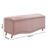 Conjunto Cabeceira e Calçadeira Holanda 140cm Veludo Rosê Speciale Home - 10