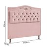 Conjunto Cabeceira e Calçadeira Holanda 140cm Veludo Rosê Speciale Home - 5