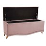 Conjunto Cabeceira e Calçadeira Holanda 140cm Veludo Rosê Speciale Home - 9