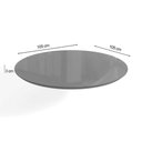 Ver imagem 3 de Mesa de Sala Jantar Jade C/ Tampo Madeirado C/ Vidro 105x105cm Canela/vidro Off White - Kappesberg