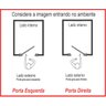 Porta de Alumínio Lambri Duplo 210x100 C/ Puxador e Vidro - 3