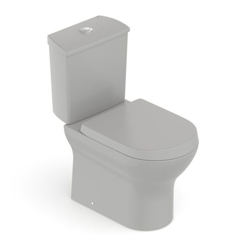 Kit Vaso Sanitário com Caixa Acoplada e Assento Soft Close Nexo Roca Cinza/Stone Fosco