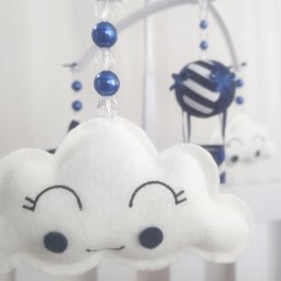 MOBILE PARA BERÇO MUSICAL GIRATÓRIO CHUVA DE AMOR BALÃO MARINHO - 2