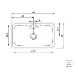 Cuba de Sobrepor Tramontina Morgana Maxi 75 FX 86 x 50 cm Aço Inox com Dosador de Sabão Tábua e - 5