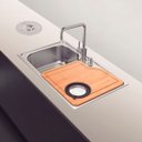 Ver imagem 2 de Cuba de Sobrepor Tramontina Morgana Maxi 75 Fx 86 x 50 cm Aço Inox com Dosador de Sabão Tábua e