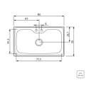 Ver imagem 5 de Cuba de Sobrepor Tramontina Morgana Maxi 75 Fx 86 x 50 cm Aço Inox com Dosador de Sabão Tábua e