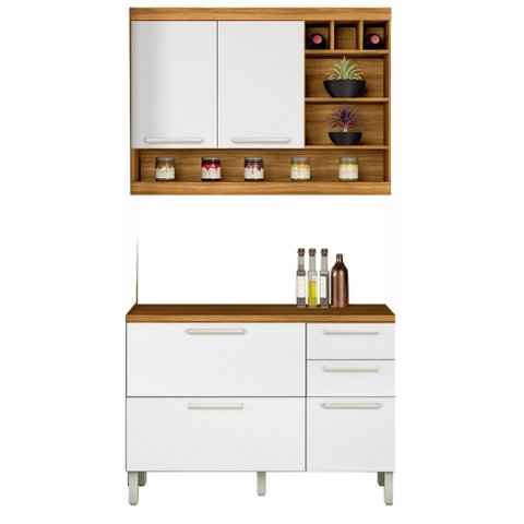 Cozinha Modulada com 2 Peças Burguesa Premium Mdf Nesher