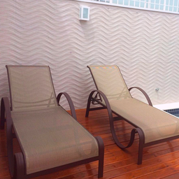 Espreguiçadeira de Alumínio para Piscina com Encosto Regulável - 5