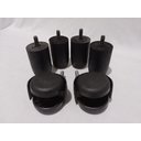 Ver imagem 4 de Kit Pés 6,5cm Madeira 4x2 Preto Cama Box ou Baú Solteiro P63