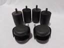 Ver imagem 4 de Kit Pés 6,5cm Madeira 4x2 Preto Cama Box ou Baú Solteiro P63