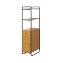 Ver imagem 3 de Estante Livreiro Office Industrial em Aço e Madeira Criare Canela