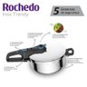 Panela de Pressão Inox Trendy 4l Fechamento Externo Rochedo - 4