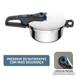 Panela de Pressão Inox Trendy 4l Fechamento Externo Rochedo - 9