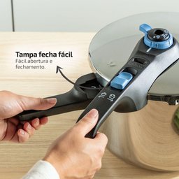 Panela de Pressão Inox Trendy 4l Fechamento Externo Rochedo - 10