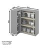 Armário Aéreo para Cozinha 90x29,5x94,5cm Canto Reto 1 Porta Ketlin  - 2
