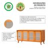 Kit Rústico Moderno Buffet Aparador Deltan + Rack para Tv Madeira Maciça - Imbuia - 2