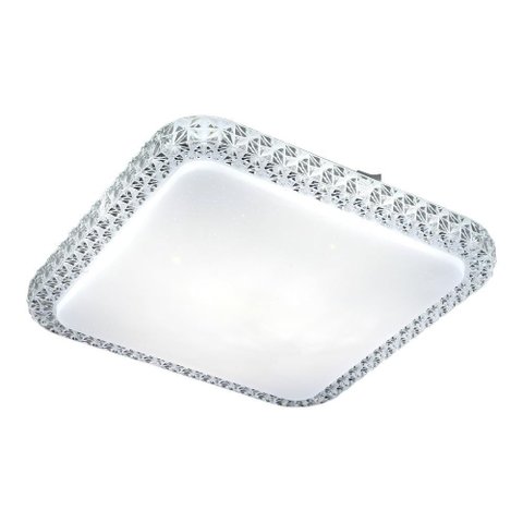 Plafon Led 36w Acrílico Transparente Quadrado 43cm Bivolt