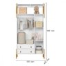 Guarda Roupa Infantil Fantasia 3 Portas 2 Gavetas Branco Qmovi - 3