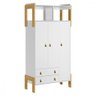 Guarda Roupa Infantil Fantasia 3 Portas 2 Gavetas Branco Qmovi - 1