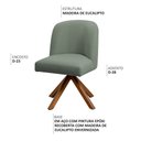 Ver imagem 5 de Kit 04 Cadeiras de Jantar Cléo Base Giromad Linho Verde - Nexta Casa