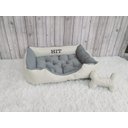 Ver imagem 2 de Cama P Cinza e Bege Pet Colchão para Cachorro Caminha P Caes e Gatos Personalizada com Nomes