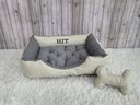 Ver imagem 1 de Cama P Cinza e Bege Pet Colchão para Cachorro Caminha P Caes e Gatos Personalizada com Nomes