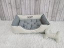 Ver imagem 3 de Cama P Cinza e Bege Pet Colchão para Cachorro Caminha P Caes e Gatos Personalizada com Nomes