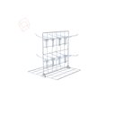 Ver imagem 2 de Expositor para Chaveiro e Bijuteria 0,30 X 0,30m com 16 Ganchos - Cor:branco