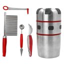 Ver imagem 3 de Espremedor Amassador Cortador de Frutas Verduras Aço Inox Manual