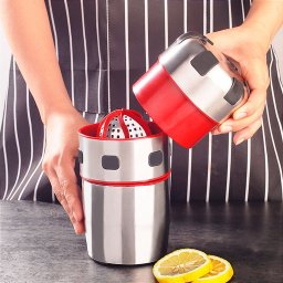 Espremedor Amassador Cortador de Frutas Verduras Aço Inox Manual - 6