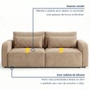 Ver mais imagens de Sofá Cama 3 Lugares Retrátil e Reclinável 236cm Montreal