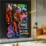 Quadro Marte Astronauta Street Art:90x60 cm/PRETA - 2