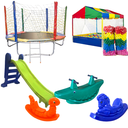 Ver imagem 1 de Super Kit- Escorregador Médio 3 Degraus Premium+ Piscina de Bolinhas e Cama Elástica +bolinhas de Pi