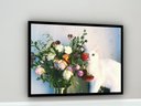 Ver imagem 1 de Quadro Decorativo Foto Gata Atras Vaso Flores - 70x50cm:moldura Preta