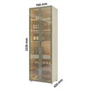 Ver imagem 2 de Cristaleira Bar Adega Prisma Reflecta Led Off White Bronze - Gelius