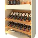 Ver imagem 6 de Cristaleira Bar Adega Prisma Reflecta Led Off White Bronze - Gelius