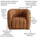 Ver imagem 5 de Poltrona Decorativa Organica Mehis Base Fixa Courino Tcs 727 Moll