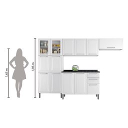 Armário Cozinha Completa Itatiaia Tarsila de Aço 13 Portas 2 Gavetas Branco - 14