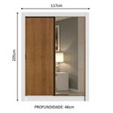 Ver imagem 4 de Guarda-roupa Solteiro Madesa Dallas 2 Portas de Correr com Espelho 2 Gavetas