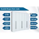 Ver imagem 2 de Guarda Roupa 6 Portas e 3 Gavetas Jade Rústico/Off White - Henn